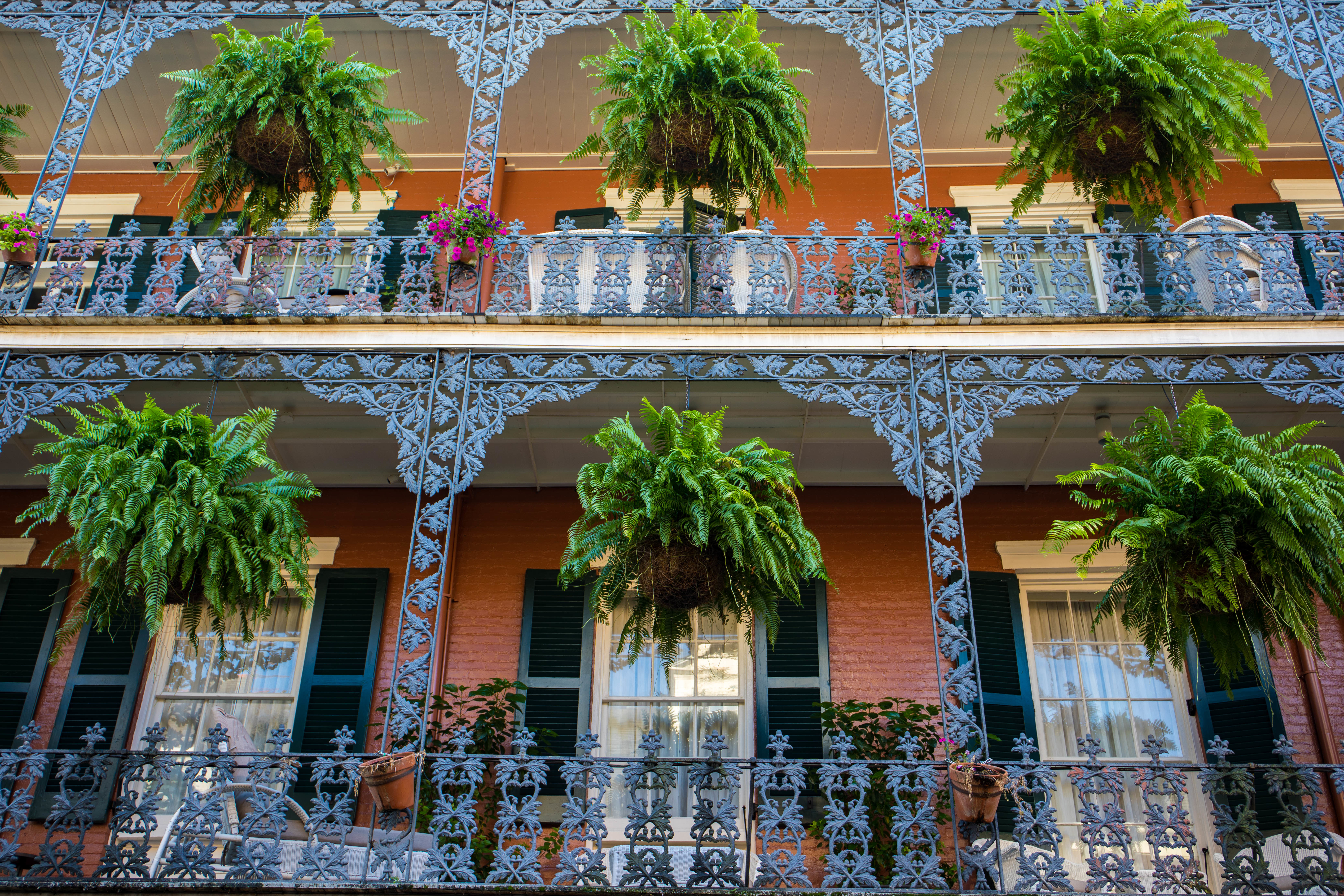 Balcony in New Orleans ready for Mardi Gras