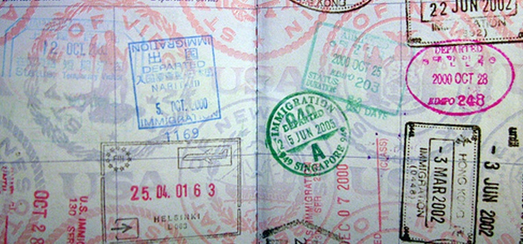 passport full of stamps