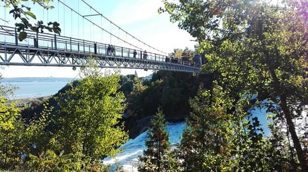 View from atop Montmorency Falls Quebec