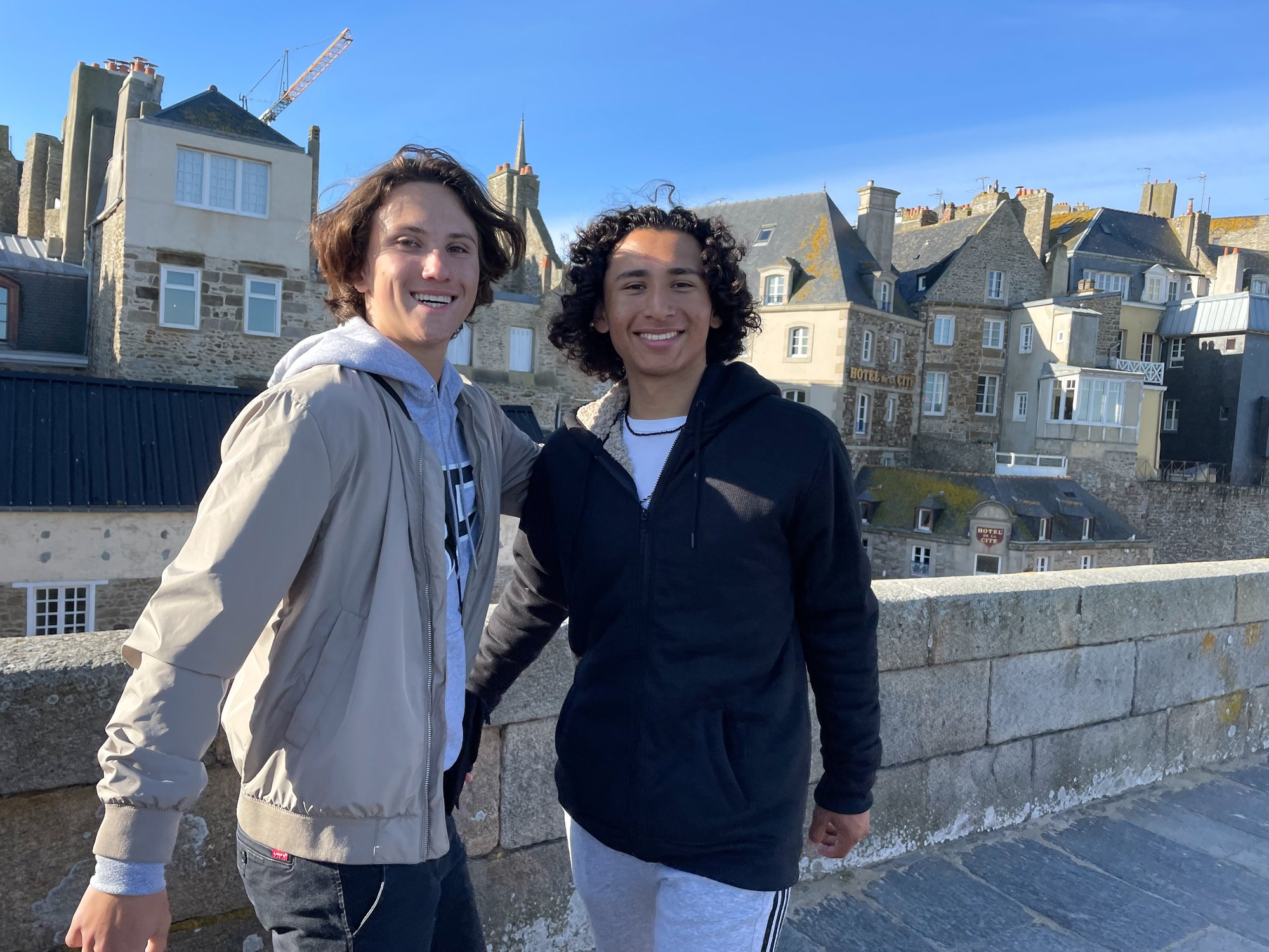 APRIL-Crespi Carmelite HS-Too_much_to_see_to_stop..._even_for_a_photo_-_Best_friends_roaming_the_walls_of_Saint-Malo-Roxanne Lecrivain-2