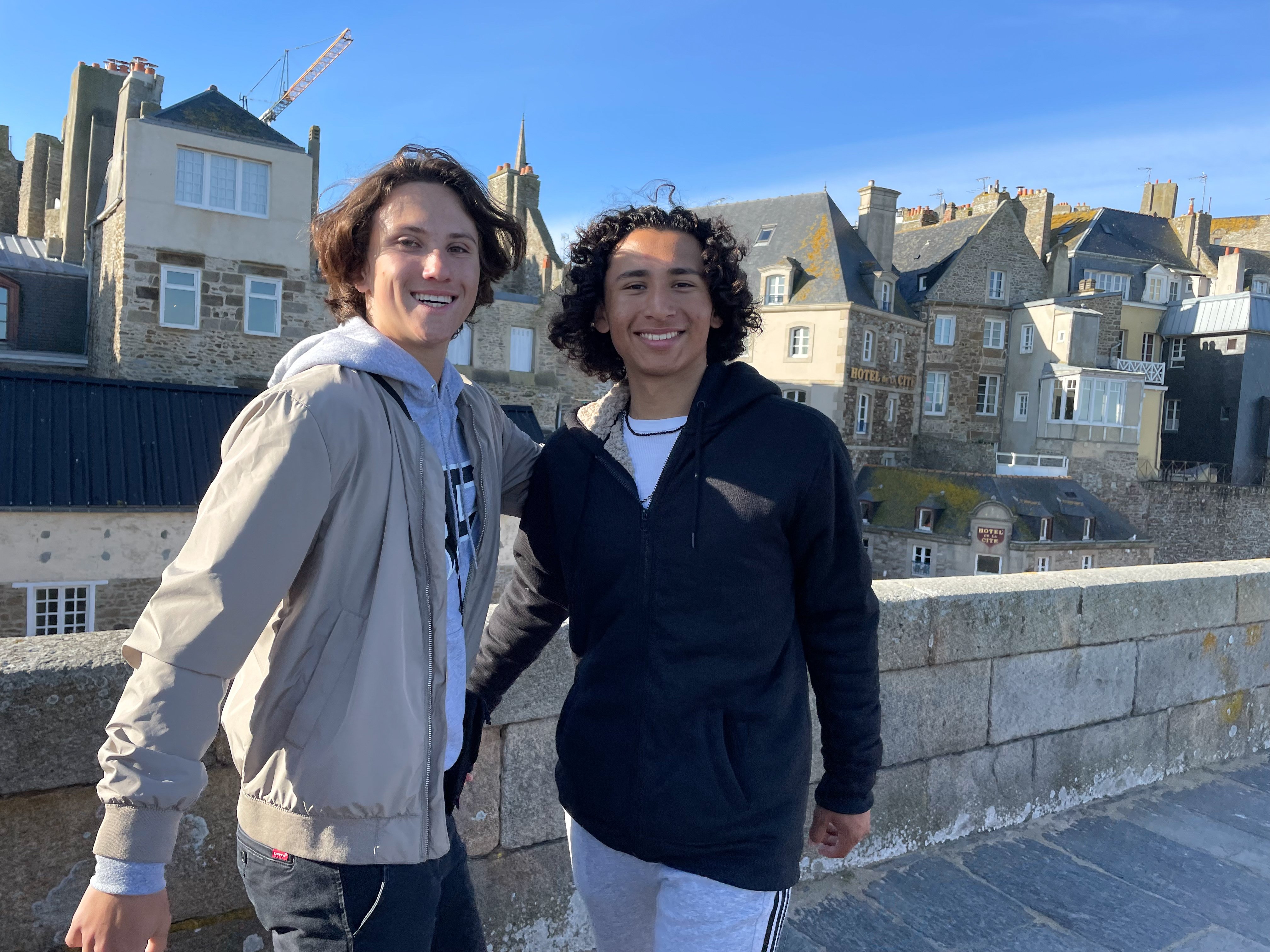 APRIL-Crespi Carmelite HS-Too_much_to_see_to_stop..._even_for_a_photo_-_Best_friends_roaming_the_walls_of_Saint-Malo-Roxanne Lecrivain-2