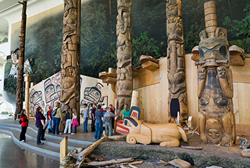 Students browsing around the Canadian Museum of History