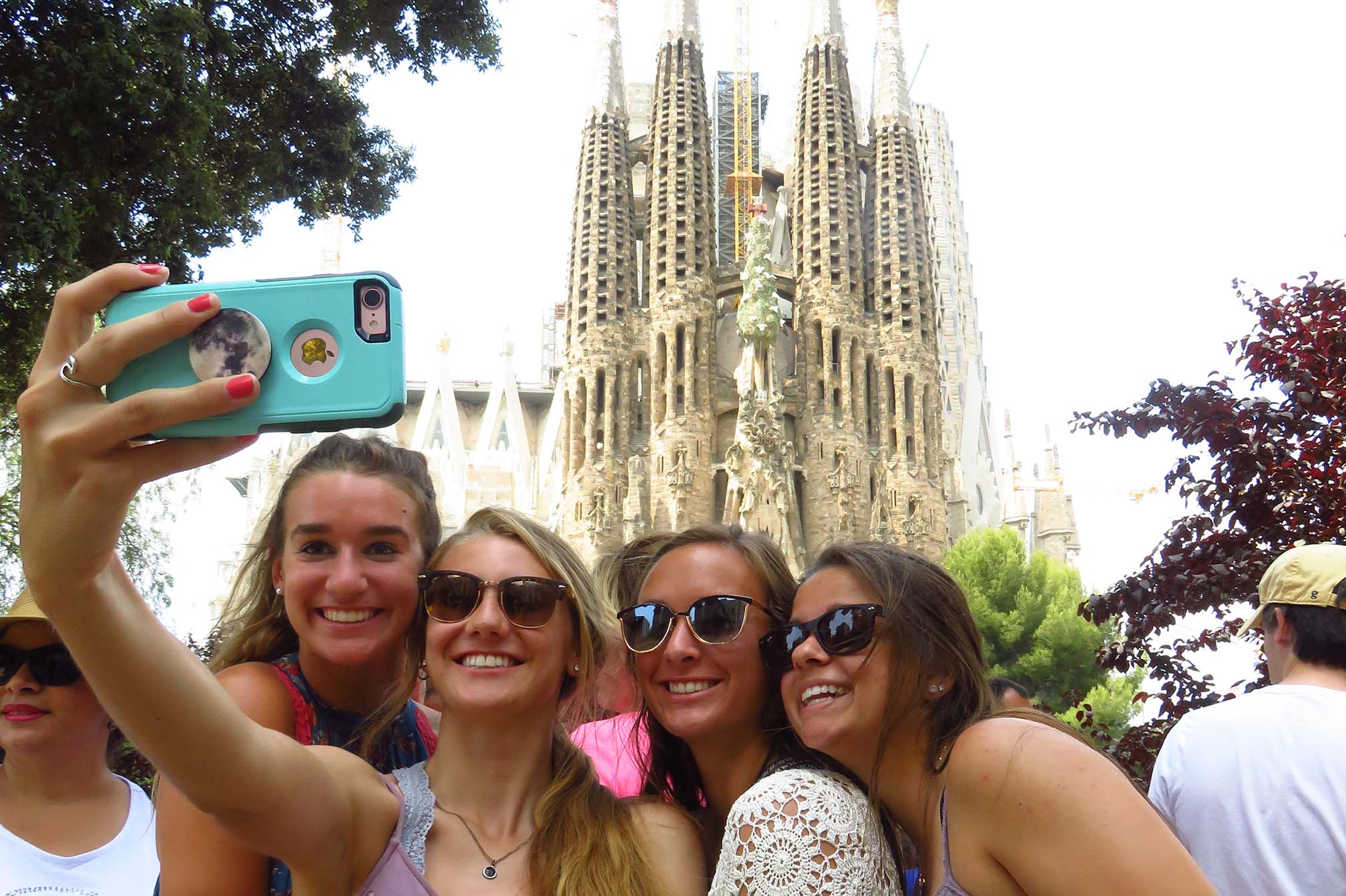 Students in front of the Sagrada Familia