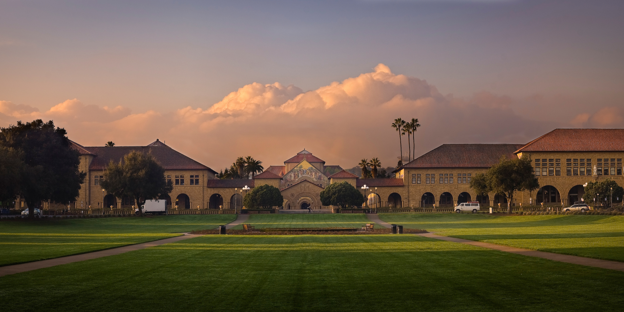 Campus at sunset